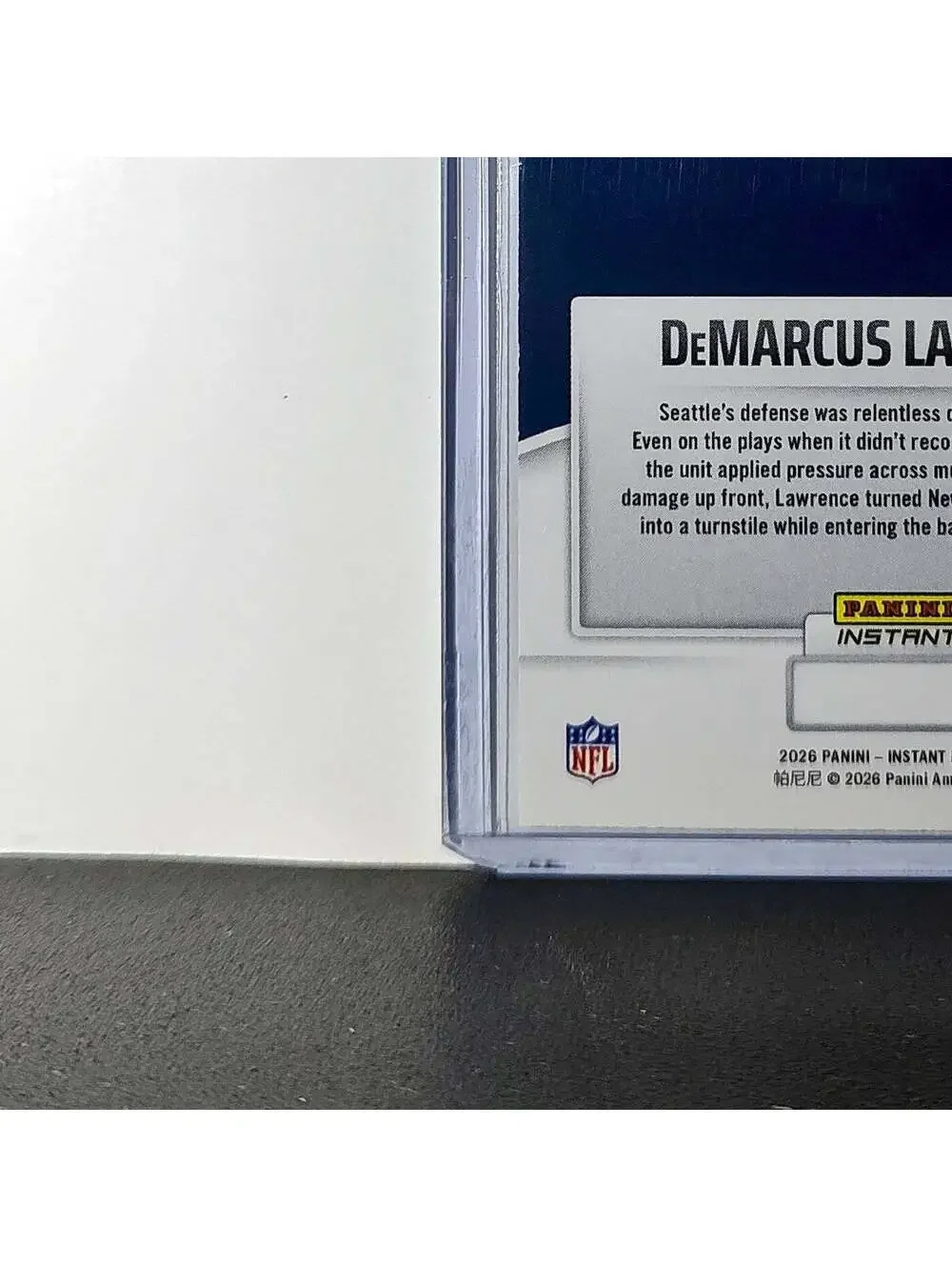 DeMarus Lawrence 2026 Panini NFL Super Bowl LIX Champions #19 Seattle Seahawks